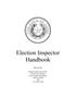Report: Election inspector handbook