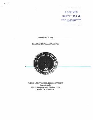 Primary view of object titled 'Public Utility Commission of Texas Internal Audit: 2019'.