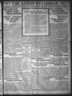 Primary view of object titled 'The Austin Statesman (Austin, Tex.), Ed. 1 Thursday, December 14, 1905'.
