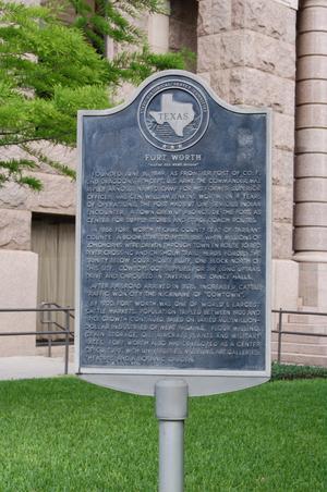 [Plaque about Fort Worth]