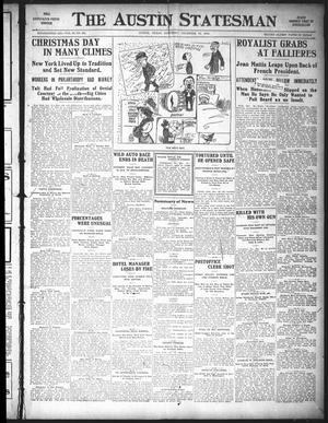Primary view of object titled 'The Austin Statesman (Austin, Tex.), Vol. 39, No. 361, Ed. 1 Saturday, December 26, 1908'.