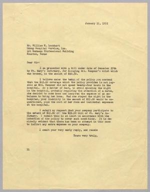 [Letter from I. H. Kempner to William H. Lockhart, January 15, 1952]