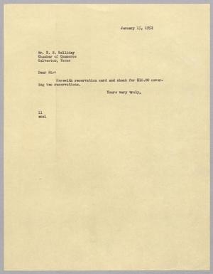 [Letter from I. H. Kempner to E. S. Holliday, January 15, 1952]