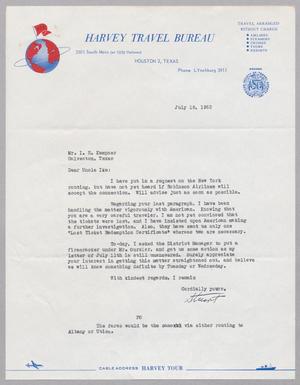 Primary view of object titled '[Letter from Stuart Godwin to I. H. Kempner, July 18, 1952]'.