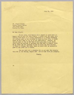 [Letter from I. H. Kempner to Stuart Godwin, July 15, 1952]