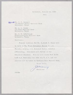 [Letter from J. A. Manning to I. H. Kempner, A. A. Horne, and J. W. McCullough, January 16, 1952]