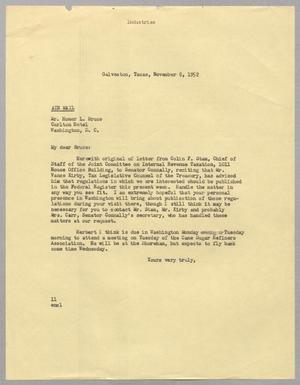 [Letter from I. H. Kempner to Homer L. Bruce, November 8, 1952]