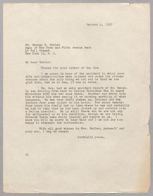 [Letter from I. H. Kempner to George S. Butler, January 4, 1952]