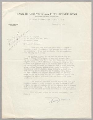 [Letter from George S. Butler to I. H. Kempner, January 2, 1952]