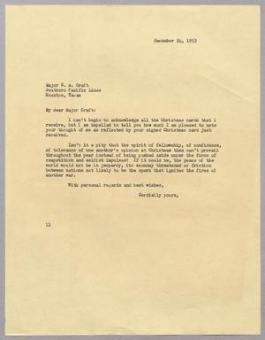 [Letter from I. H. Kempner to E. A. Craft, December 24, 1952]