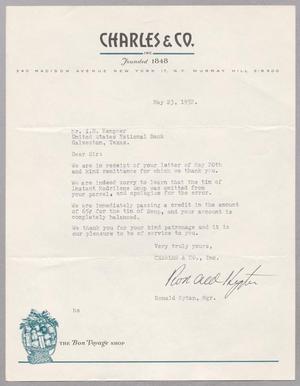 [Letter from Ronald Kytan to I. H. Kempner, May 23, 1952]