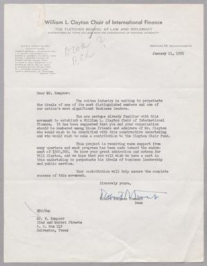 [Letter from Robert Burgess Stewart to I. H. Kempner, January 11, 1952]