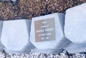 Charlie Watkins memorial garden