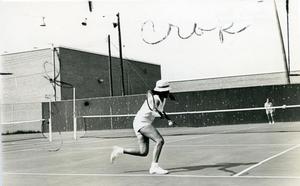 Angela Perez at a Tennis tournament