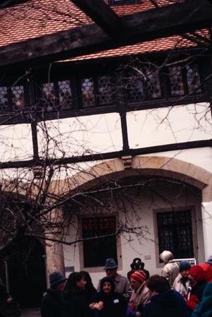 [Martin Luther Birth House with Tourists]