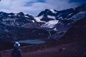 [Evelyn Streng Overlooking Lyman Glacier & Lake]