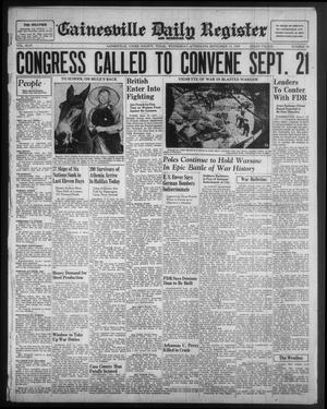 Gainesville Daily Register and Messenger (Gainesville, Tex.), Vol. 49, No. 38, Ed. 1 Wednesday, September 13, 1939
