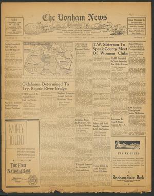 The Bonham News and Fannin County Favorite (Bonham, Tex.), Vol. 75, No. 17, Ed. 1 Friday, November 21, 1941