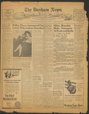 The Bonham News and Fannin County Favorite (Bonham, Tex.), Vol. 75, No. 19, Ed. 1 Friday, December 12, 1941
