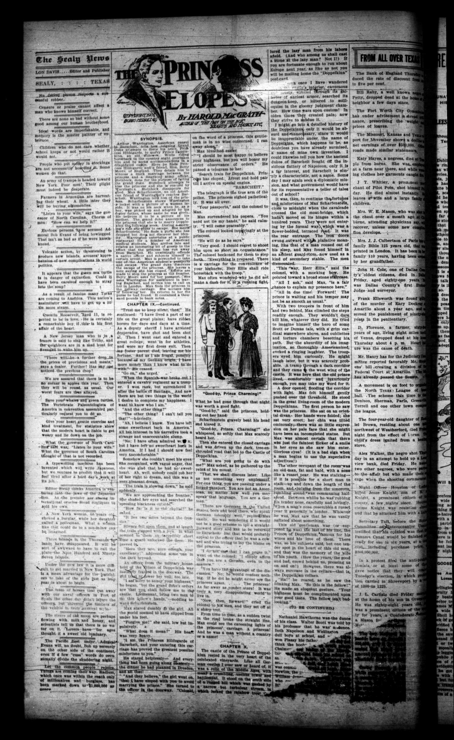 Sealy Weekly News. (Sealy, Tex.), Vol. 21, No. 16, Ed. 1 Friday, January 24, 1908
                                                
                                                    [Sequence #]: 2 of 8
                                                