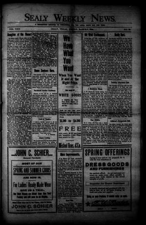 Primary view of Sealy Weekly News. (Sealy, Tex.), Vol. 22, No. 22, Ed. 1 Friday, March 5, 1909