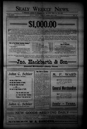Sealy Weekly News. (Sealy, Tex.), Vol. 23, No. 17, Ed. 1 Friday, February 4, 1910