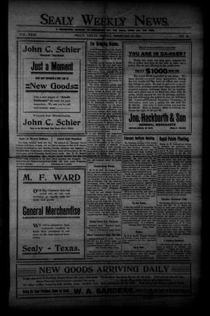 Sealy Weekly News. (Sealy, Tex.), Vol. 23, No. 19, Ed. 1 Friday, February 18, 1910