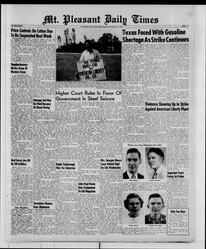 Mt. Pleasant Daily Times (Mount Pleasant, Tex.), Vol. 33, No. 35, Ed. 1 Thursday, May 1, 1952