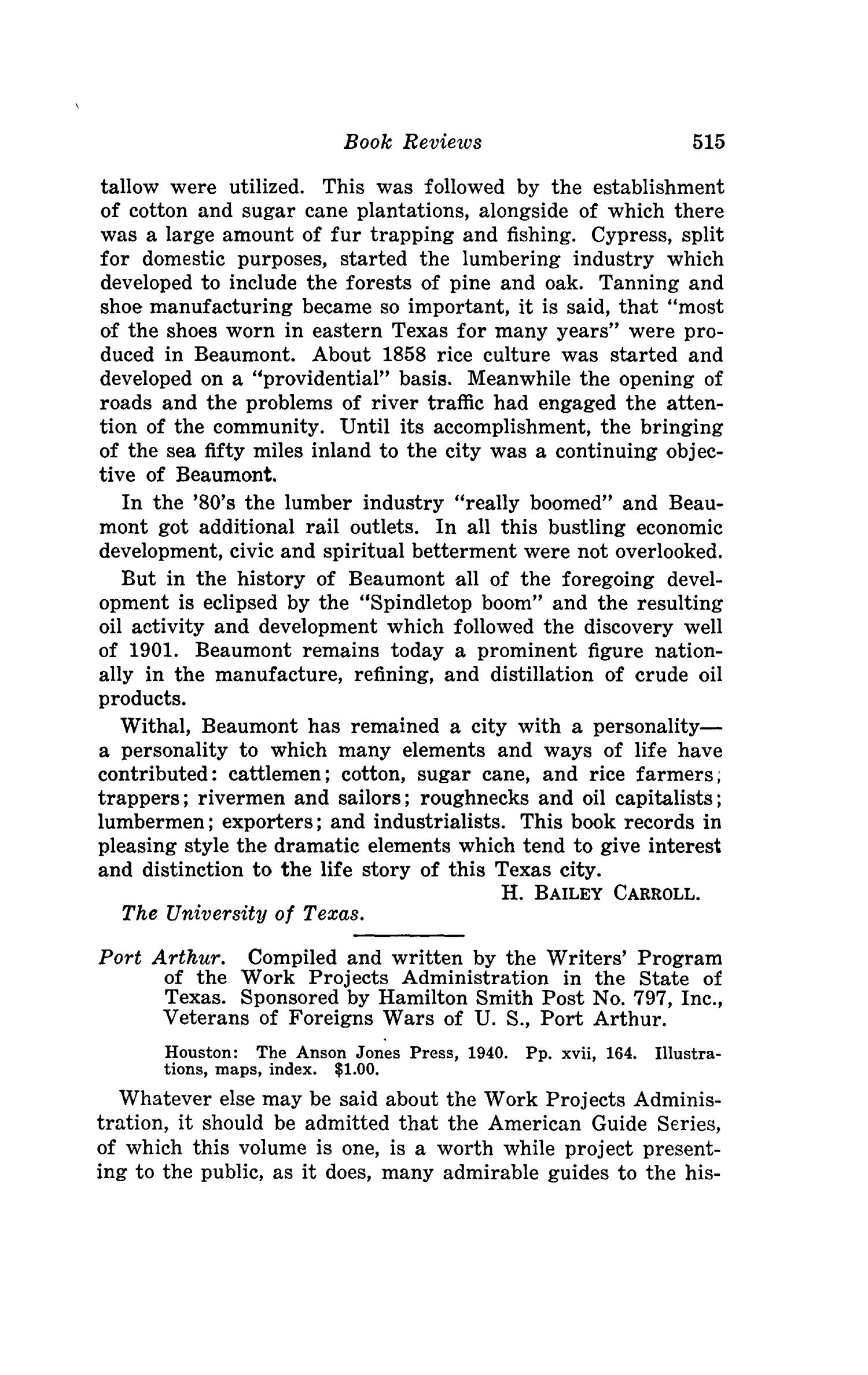 The Southwestern Historical Quarterly, Volume 44, July 1940 - April, 1941
                                                
                                                    515
                                                