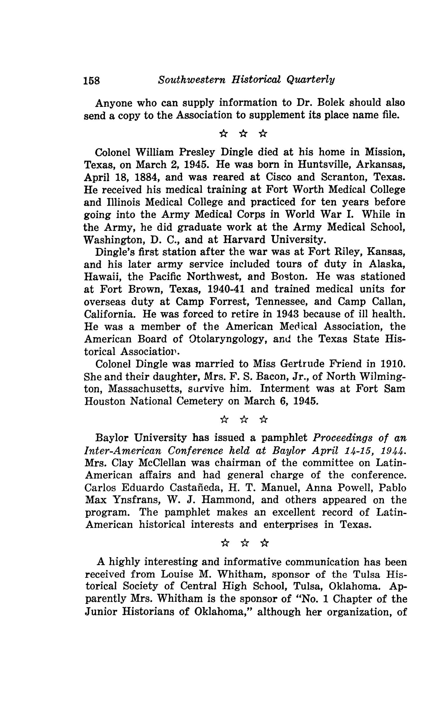 The Southwestern Historical Quarterly, Volume 49, July 1945 - April, 1946
                                                
                                                    158
                                                