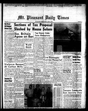 Mt. Pleasant Daily Times (Mount Pleasant, Tex.), Vol. 40, No. 13, Ed. 1 Tuesday, April 21, 1959