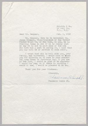 [Letter from Chauncey Leake, Jr. to I. H. Kempner, February 6, 1952]