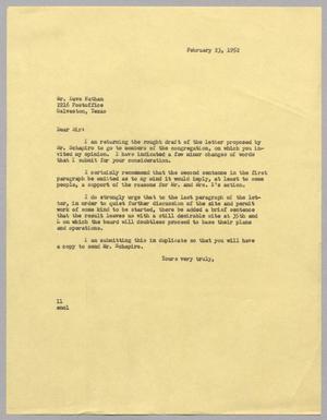 [Letter from I. H. Kempner to Dave Nathan, February 23, 1952]