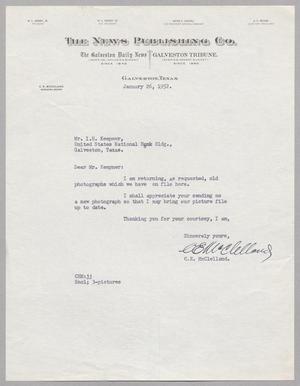 [Letter from C. E. McClelland to I. H. Kempner, January 26, 1952]