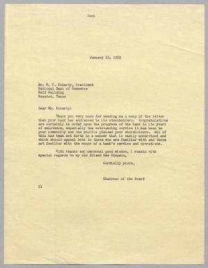 [Letter from I. H. Kempner to R. P. Doherty, January 18, 1952]