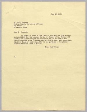 [Letter from I. H. Kempner to C. M. Pomerat, June 26, 1952]