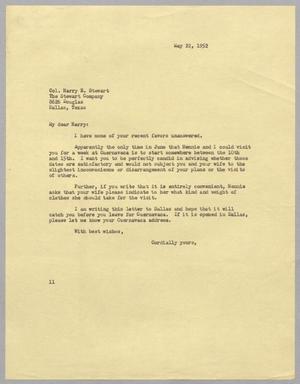 [Letter from I. H. Kempner to Harry E. Stewart, May 22, 1952]