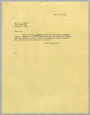 [Letter from I. H. Kempner to H. O. Skarke, April 17, 1952]