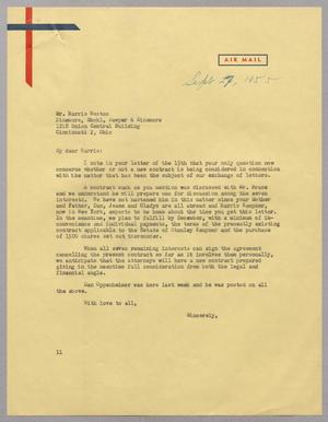 [Letter from I. H. Kempner to Harris K. Weston, September 27, 1955]