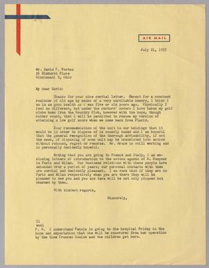 [Letter from I. H. Kempner to David F. Weston, July 21, 1955]