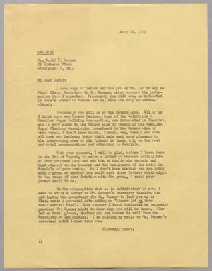 [Letter from I. H. Kempner to David F. Weston, July 16, 1957]