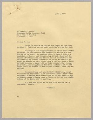 Primary view of object titled '[Letter from I. H. Kempner to Harris K. Weston, July 3, 1959]'.