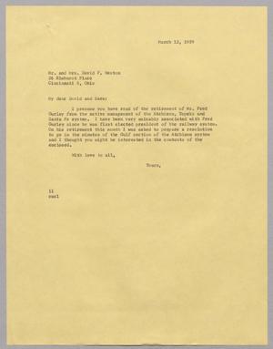 [Letter from I. H. Kempner to Mr. and Mrs. David F. Weston, March 12, 1959]
