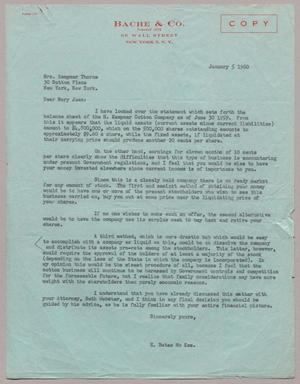 [Letter from E. Bates Mc Kee. to Mary Jean Kempner, January 5, 1960]