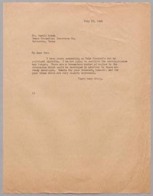 [Letter from I. H. Kempner to Donald Lynch, July 17, 1944]