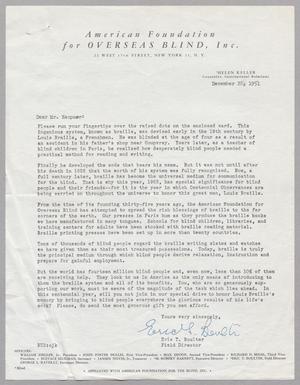 [Letter from Eric T. Boulter to I. H. Kempner, December 28, 1951]