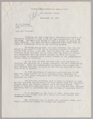 [Letter from Fred H. Belden to I. H. Kempner, September 20, 1952]