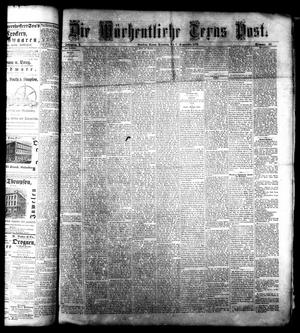 Primary view of Die Wöchentliche Texas Post. (Houston, Tex.), Vol. 3, No. 45, Ed. 1 Sunday, September 1, 1872