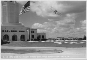 Primary view of object titled 'Photo Ship over Administration Building'.