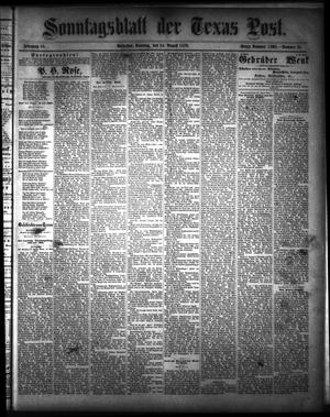 Sonntagsblatt Der Texas Post. (Galveston, Tex.), Vol. 10, No. 28, Ed. 1 Sunday, August 24, 1879